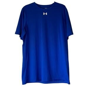 Under Armour Men's Heatgear Blue Short Sleeve T-Shirt Size Medium
